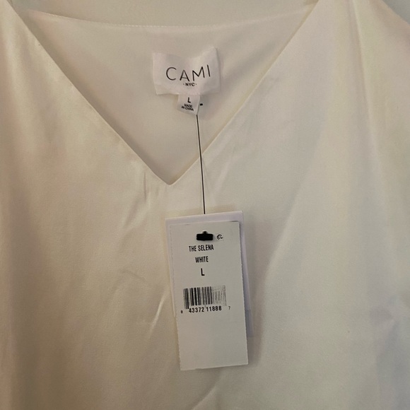 Cami NYC Size L Selena White silk & lace midi dress - Picture 4 of 7